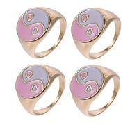 BESTYASH 4piezas Anillo De Creativo Joyería De Aleación Accesorio De Dedo Para Mujer Diseño Vintage