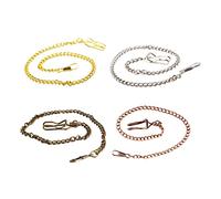 BESTYASH 4piezas Cadenas De Metal para Reloj De Bolsillo Prácticas y Modernas para Jeans y Cinturones Metal