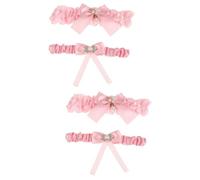 BESTYASH 4piezas Cinturón De Ligas Para Novia Diseño De Perlas Set De Accesorios Elegantes Para Bodas Para Ceremonia y Recepción