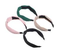 BESTYASH 4piezas Diadema de Ala Ancha Anudada para Mujer Antideslizante de Moda para Uso Diario Accesorios de Otoño