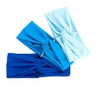 BESTYASH 4piezas Diademas Elegantes De Color Para Mujeres Pack De Accesorios De Cabello Azul Negro Diademas Cruzadas Para Invierno