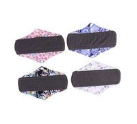 BESTYASH 4piezas Toallas Sanitarias Reutilizables De Bambú Carvón Pack De Almohadillas Menstruales Lavables y Ecológicas Cómodas y Prácticas Para Cuidado Femenino