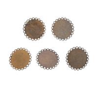 BESTYASH 5 Bases de Alfiler de Metal para Proyectos de Joyería, Fácil de Sujetar Buen Agarre, Color Café, Paquete de 5 Piezas para Mujeres y Niñas