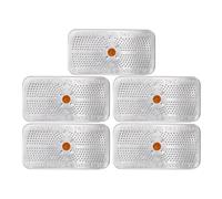 BESTYASH 5 Botes de Gel de Sílice Reutilizable de 40 Gramos Indicador de Cambio de Color, Absorbente de Humedad Seguro para Cajas Fuertes, Cámaras y Almacenamiento Hogar