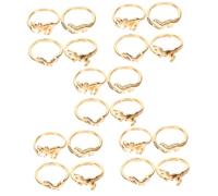 BESTYASH 5 Juegos 5 Juegos De Anillos De Anillo Llamativo Anillo Abierto Anillo Llamativo Anillo De Mujer Anillo Pequeño Joyería De Anillo Abierto 4 Uds * 5