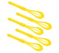 BESTYASH 5 Piezas Batidora De Pelo Mini Batidores Herramientas Para Productos Para El Cabello Mezcladora Para Colorear De Cabello Batidor De Crema De Tinte El Plastico Amarillo Reutilizable