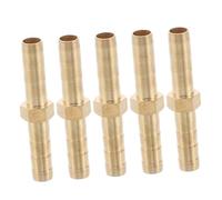 BESTYASH 5 piezas Conjunto Conector Latón Barbilla Recto para Mangueras de Aire Agua Combustible y Gas Adaptador para Compresores y Tuberías Naturales