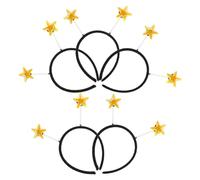 BESTYASH 5 Piezas Diademas con Antena de Estrellas Amarillas Brillantes Accesorios y Flexibles para Disfraces Marcianos Fiestas de Halloween Navidad y Año