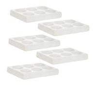 BESTYASH 5 Piezas Placa de Reacción Cerámica de Orificios para Laboratorio Químico Material Cerámico de Uso Pruebas Químicas y Clases de Química