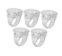 BESTYASH 5 Piezas Taza de Color Transparente Anillo de Pigmento Tapa de Pigmento Anillo de Tinta Depósito de Tinta para Uso Salón de Belleza