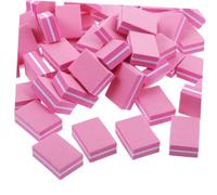 BESTYASH 50 Limas Pulidoras de Uñas Acrílicas de Esponja Rosa Mini, Bloque Buffer para Uñas Naturales y Postizas, Herramienta para Manicura y Pedicura en Casa y Salón Profesional