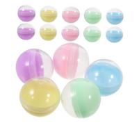BESTYASH 50 Piezas Semi Transparentes Macaron para Llenar Contenedores Redondos para Dulces para Máquinas Expendedoras y Fiestas