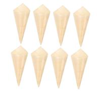 BESTYASH 50 Piezas Unidades Conos de Madera Desechables para Helado Ecológicos Aptos para Fiestas y Catering Envases Seguros para Postres y Dulces
