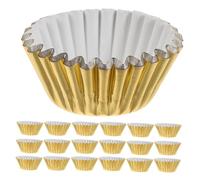 BESTYASH 500 piezas Unidades para Cupcakes Estándar Envoltorios Metálicos de Aluminio Grueso Resistentes la Grasa para Hornear Magdalenas y Pasteles Casa