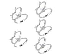 BESTYASH 5pares Anillos De Para Parejas Ajustables Anillos De Compromiso Antlers Joyería Romántica Para San Valentín Especial Para Novios