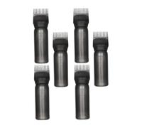 BESTYASH 6 Piezas botella de champú pulverizador botellas Aplicador de aceite para el cabello botella aplicadora de peine botella de peine de raíz páginas Negro