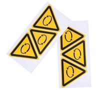 BESTYASH 6 Piezas Pegatinas de Advertencia de Seguridad Autoadhesivas para Maquinaria Señal Giratoria Resistente y Fácil de Aplicar para Prevención de Riesgos Industriales