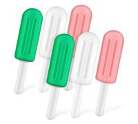 BESTYASH 6 piezas Silicona Forma de Paleta para Morder con Asas Ergonómicas para Ejercitar Músculos Maseteros y Usar con Brackets Ligero y Portátil para Adultos