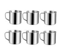 BESTYASH 6 piezas Taza de Agua Infantil Inoxidable de Mini Tazas para Asas para Casa y Uso Diario