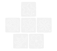 BESTYASH 6 Plantillas Acrílicas para Bordado Sashiko y Costura, sin Bordes, Eficientes, Color Blanco, Accesorios para Manualidades y Patchwork