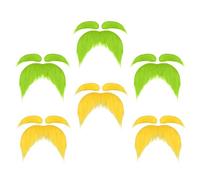 BESTYASH 6juegos Barbas y Bigotes Postizos Autoadhesivos de Barba y Cejas Falsas para Disfraces de Halloween Fiestas y Espectáculos de Teatro Color Aleatorio