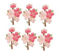 BESTYASH 6piezas Broche de Flor de Cerezo Alfileres de Flores para Ropa Broche de Cereza para Mochila Accesorio de Joyería de Metal Lindo Alfiler para Estación Cálida y Fiestas