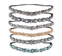BESTYASH 6piezas Diademas Elásticas Cabello Gemas Diadema Para Mujeres y Niñas Accesorio Elegante