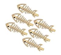BESTYASH 6piezas Horquilla De Espina De Pescado Para Niñas Pinzas De Gemas De Imitación Accesorios De Para Fiesta Pinzas Creativas Cabello Lateral