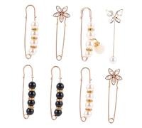 BESTYASH 8 piezas Broches para Mujer Ajustables Imperdibles Retráctiles para Modificar Cintura y Ajustar Vestidos y Ligero Accesorios para Camisas y Ropa Elegante