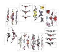 BESTYASH 8hojas Para Cicatrices Tatuajes Temporales Realistas De Mariposas y Flores De Tatuajes Falsos Que Parecen Reales Para Mujeres Pegatinas De De Flores Pecho