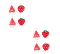 BESTYASH 8piezas Llavero De Fruta De Peluche Adorno Colgante Creativo Para Claves y Bolsos Divertido De Verano Fresa Sandía