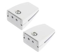 BESTYASH Abrazadera Separadora de Pantalla para Escritorio 2 Piezas de Aluminio Clip Ajustable Color Arena, Adecuado para Oficinas y Ambientes Laborales