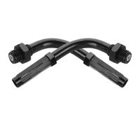 BESTYASH Accesorios para Motos Modificación 2 Piezas Tornillo Ajustador Cable Embrague y Acelerador Aleación Aluminio Negro 90 Grados Regulador Precisión Compatible Motos