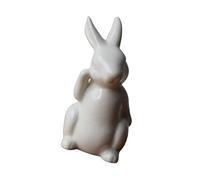 BESTYASH Adorno de Mesa de Cerámica Miniatura Decoración de Animales Creativa Figura Blanca para Escritorio Moderna para Hogar