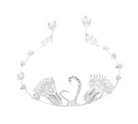 BESTYASH Adorno Perlas para Pastel de Cumpleaños 1 Multifuncional Diseño Elegante Decoración para Fiestas Detalles de Flores y Perlas para Bautizos y Cumpleaños