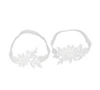 BESTYASH Anillo De Perla Pierna Ligas De Encaje Floral Ligas De Novia Para Boda De Novia Banda De Encaje Para Piernas Para Mujer