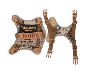 BESTYASH Arnés Ajustable para Gatos de Poliéster Color Caqui, Chaleco Táctico Antiescape para Paseos Aventureros y Actividades Diarias Mascotas Pequeñas