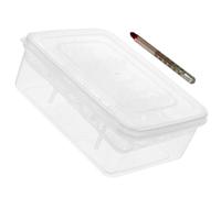 BESTYASH Bandeja Incubadora para Huevos de Reptiles 16 Compartimentos de Plástico Transparente, Ligera y Portátil, Termómetro Integrado para Serpientes, Lagartijas, Ranas y Tortugas