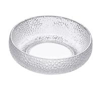 BESTYASH Bol de Vidrio Transparente para Servir Frutas y Postres Diseño Japonés con Textura Piedra Multiuso para Ensaladas y Restaurante Ligero y Decorativo