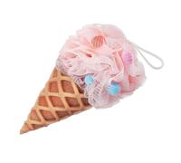 BESTYASH Bola de Baño Helado Tarrina Esponja Vegetal Exfoliante para Baño Esponja de Ducha para Adultos y Pequeños Dibujos Animados
