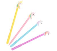 BESTYASH Bolígrafos de Gel Unicornio 4 Piezas, Bolígrafo para Escribir Diseño Tridimensional, Colores Surtidos, Plumas Creativas para Papelería Escolar y Color Aleatorio Estilo Aleatorio