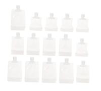 BESTYASH Bolsas Exprimibles para Loción 15 Piezas 30ml/50ml/100ml Tamaño Surtido Reutilizables para Viaje y Almacenamiento de Champú y Crema