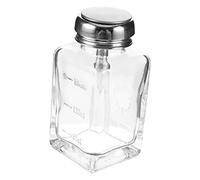 BESTYASH Botella dispensadora de vidrio, 180 ml, rectangular, 1 pieza