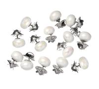 BESTYASH Botón de Perla de Metal para Camisa de Mujer, 20 Piezas Cierre Seguro, Diseño Ligero y Portátil para Uso Diario y Eventos Formales