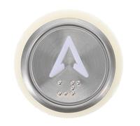 BESTYASH Botón Redondo para Elevador de Acero Inoxidable 36 MM Accesorio Repuesto Flecha Iluminada Compatible para Subida y Bajada Edificios y Oficinas