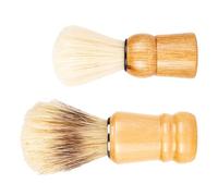 BESTYASH Brocha de Afeitar para Cuidado y Peinado de Vello Facial Mango de Madera y Cerdas de Nylon, 2 Piezas para Hombres en Uso Doméstico Viaje
