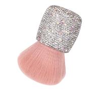 BESTYASH Brocha De Maquillaje Forma De Portátil Para Rubor y Polvo De Uñas Gemas De Imitación Esponjosa Para Base y Difuminado