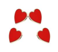 BESTYASH Broche de Corazón Rojo de Aleación 4 Piezas para Mujer Pin Creativo para Ropa y Accesorios Adecuado para Fiesta y Día de San Valentín Pack Diseño Especial y Liviano