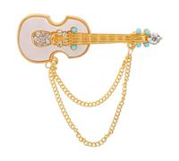 BESTYASH Broche de Guitarra Vintage de Aleación Gemas de Imitación y Borlas, Accesorio para Solapa y Vestido de Dama de Honor, Joyería Ligera para Mujer en Eventos y Bodas
