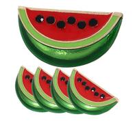 BESTYASH Broche de Sandía Esmaltado Color Rojo y Verde, Set 5 Piezas, Accesorio Liviano para Mujer, Pin para Suéter, Cárdigan y Chal, Adecuado para Fiestas y Celebraciones